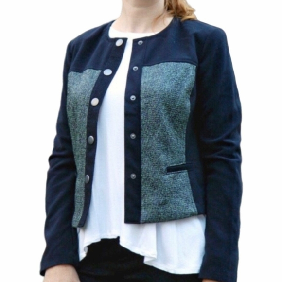 CAbi Jackets & Blazers - Cabi Cropped Panel Media Jacket
